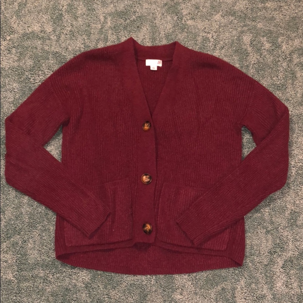 super soft maroon sweater